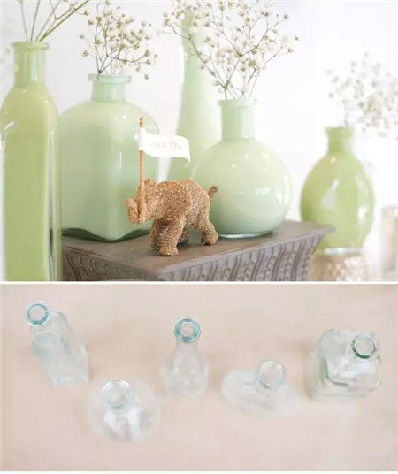 酒瓶换新装变花盆 酒瓶换新装变花盆