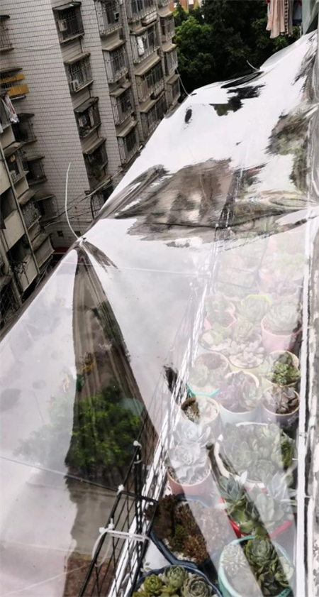 軟玻璃遮雨 
